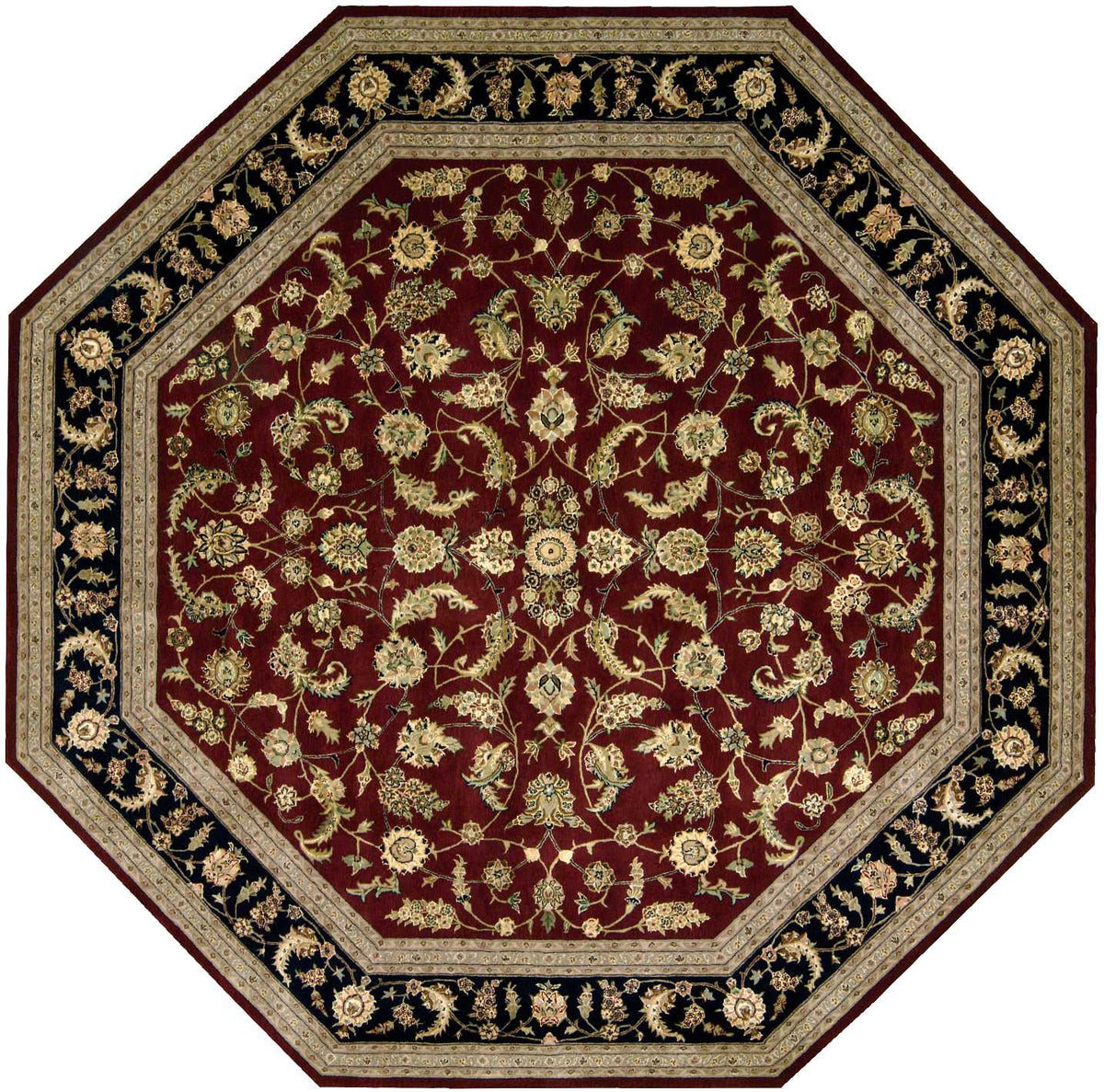 Nourison 2000 2002 Burgundy Rug - Octagon