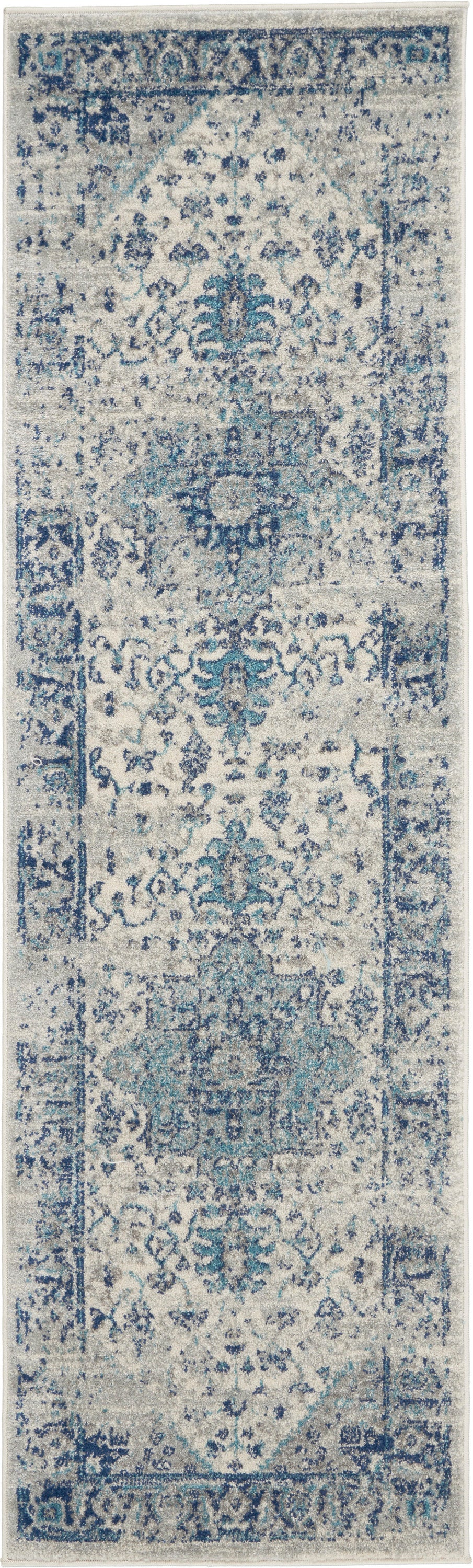 Tranquil TRA06 Ivory Light Blue Rug - Runner
