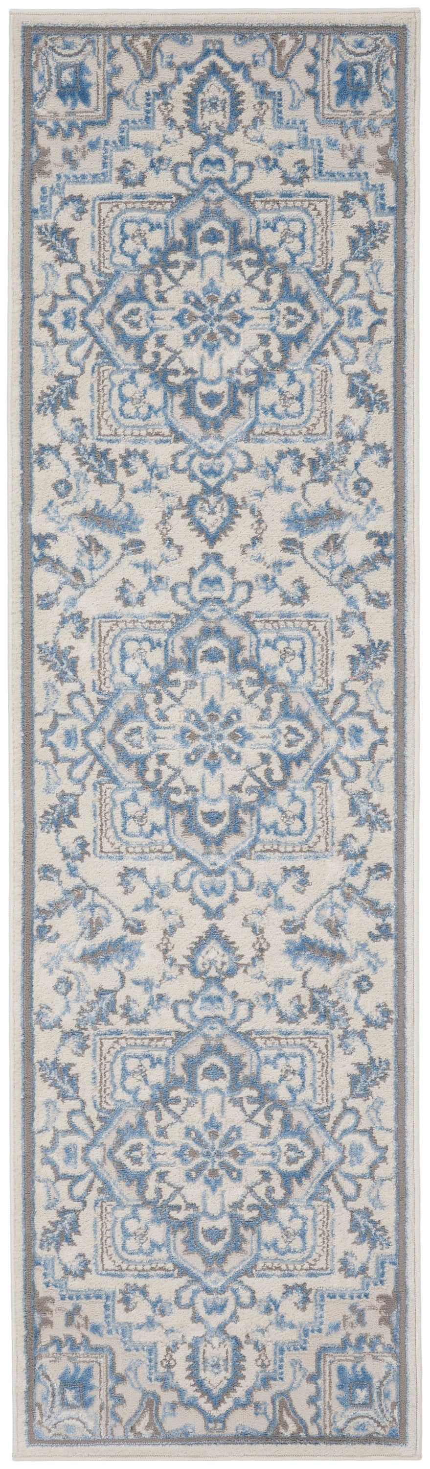Elation ETN10 Ivory Blue Rug - Runner