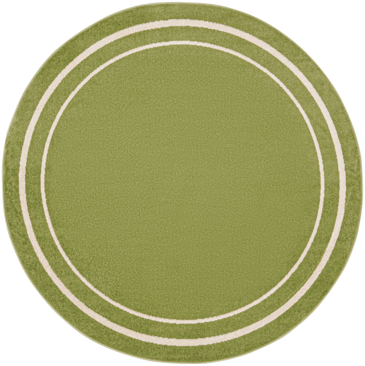 Nourison Essentials NRE02 Green Ivory Rug - Round