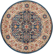 Karisma KAR03 Blue Ivory Rug - Round