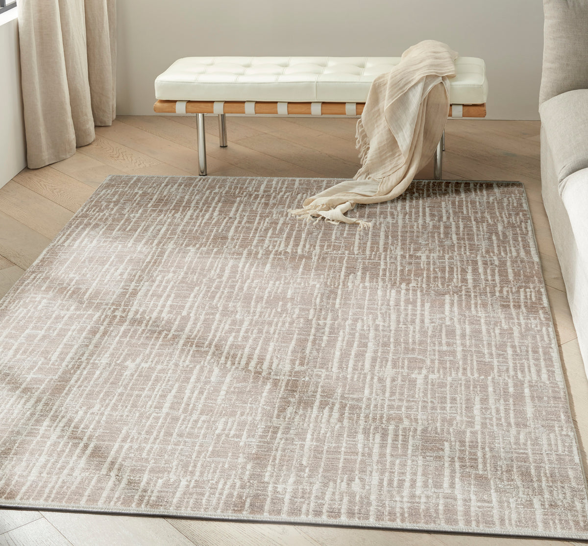 CK079 Notes NOT05 Ivory Grey Rug - room scene
