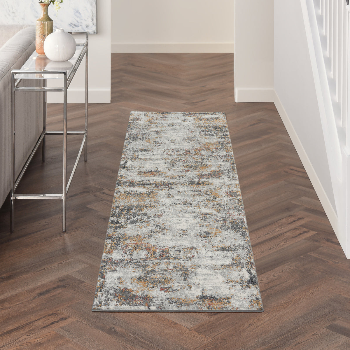 Tangra TNR03 Grey Multicolor Rug - room scene