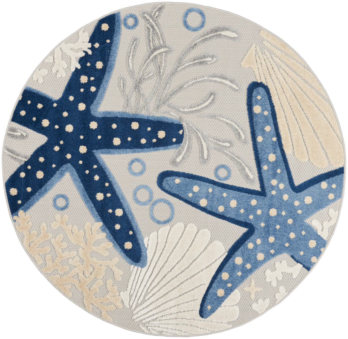 Aloha ALH24 Blue Grey Rug - Round