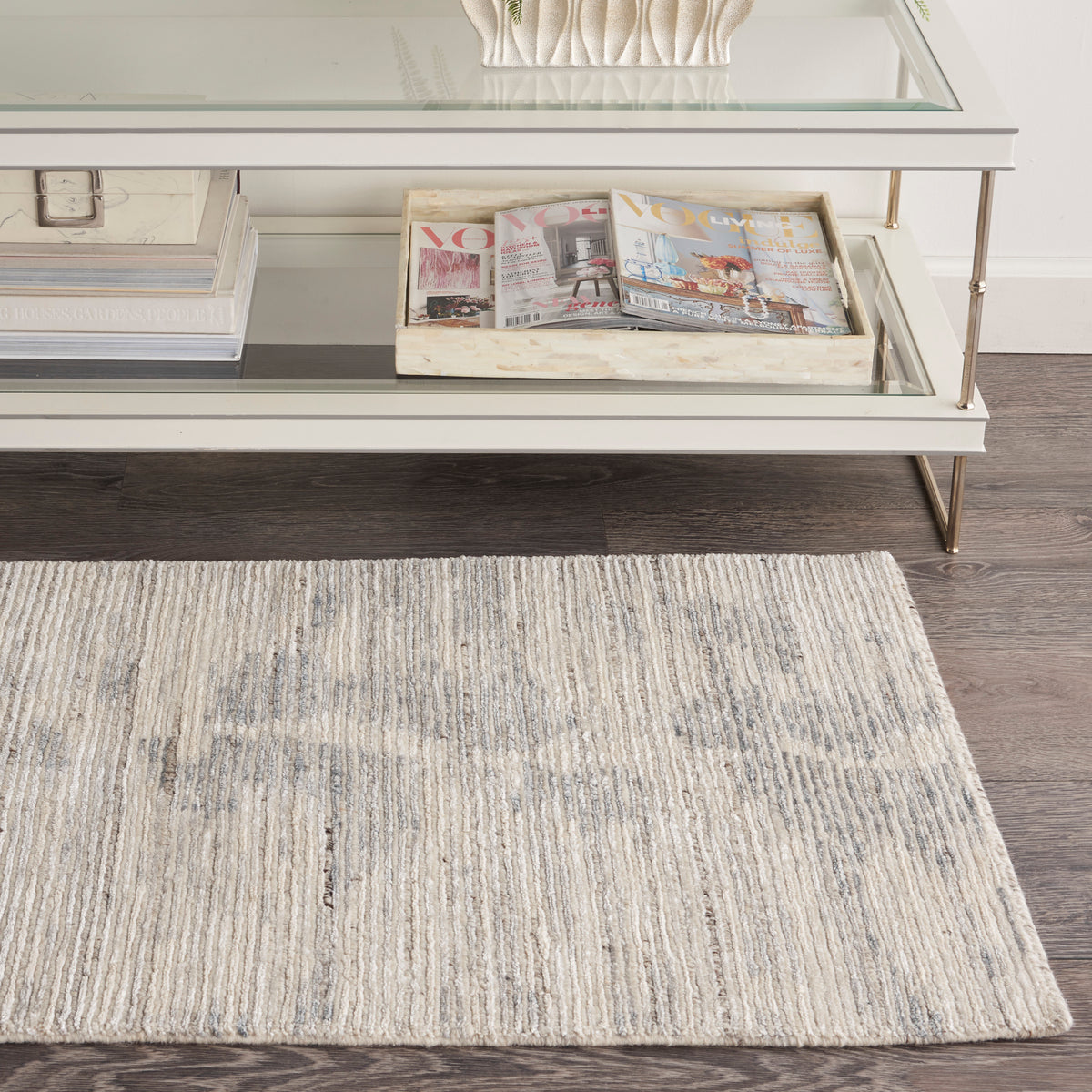 OCEAN OCP03 Ivory Slate Rug - room scene