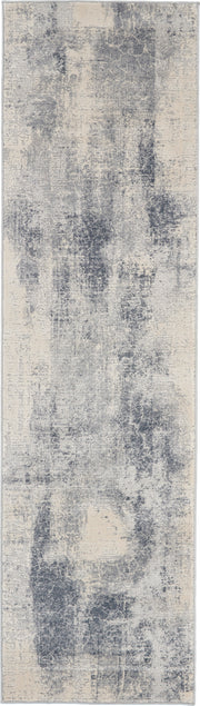 Rustic Textures RUS02 Blue Ivory Rug - Runner