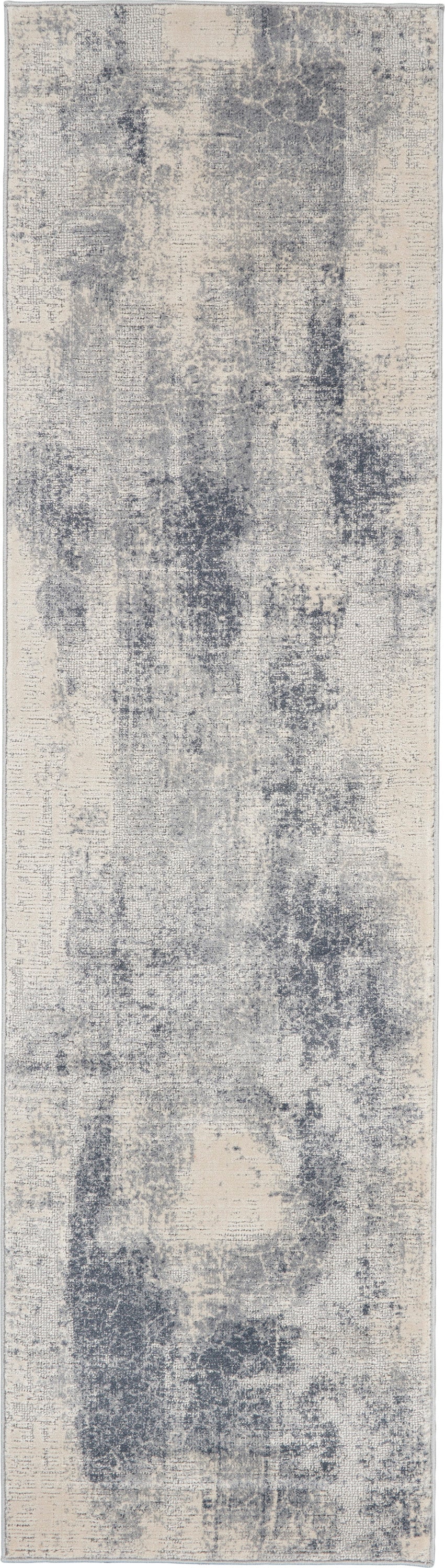 Rustic Textures RUS02 Blue Ivory Rug - Runner