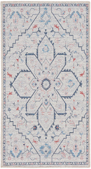 New Concept Washables SR110 Ivory Blue Rug - Rectangle