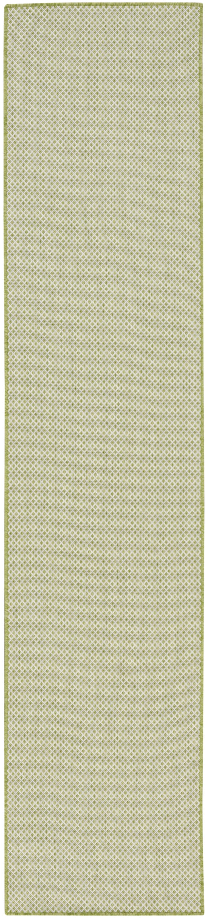 Courtyard COU01 Ivory Green Rug - Runner