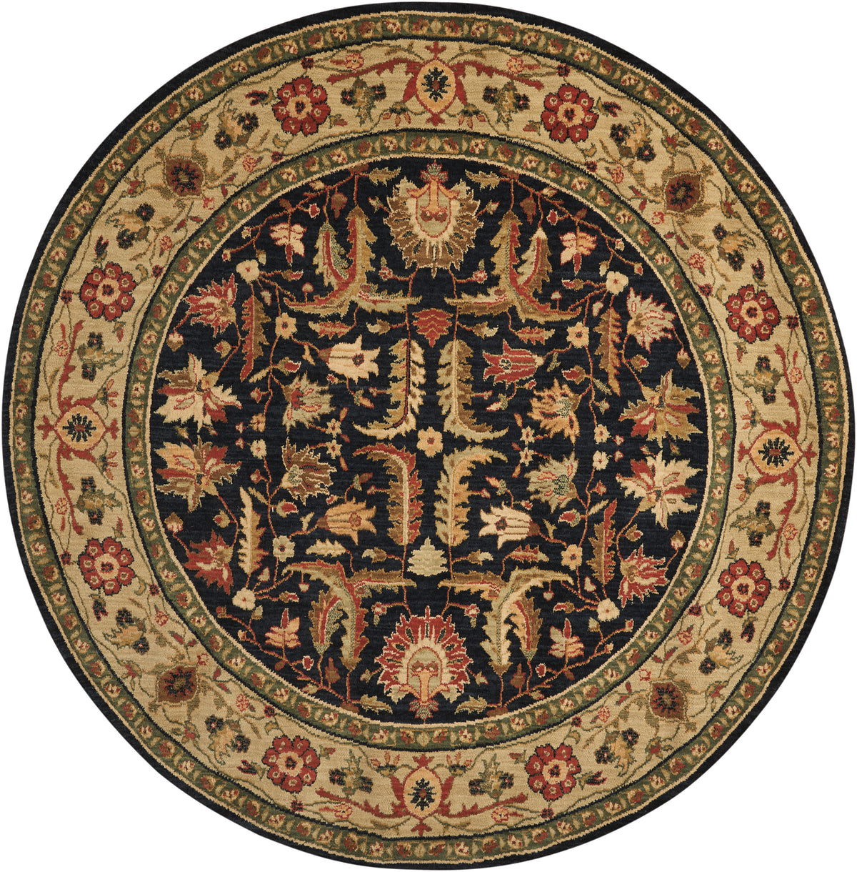 Living Treasures LI14 Midnight Rug - Round