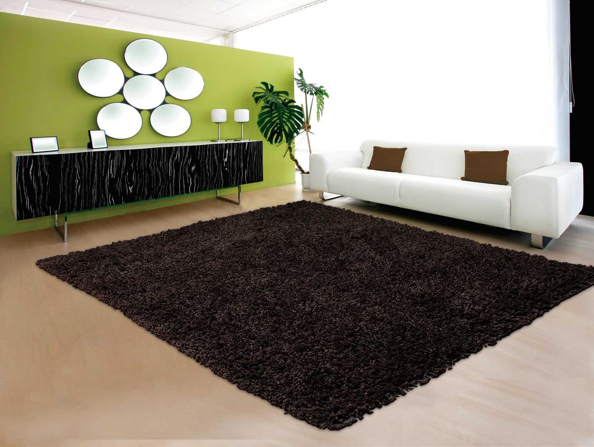 Zen ZEN01 Espresso Rug - room scene