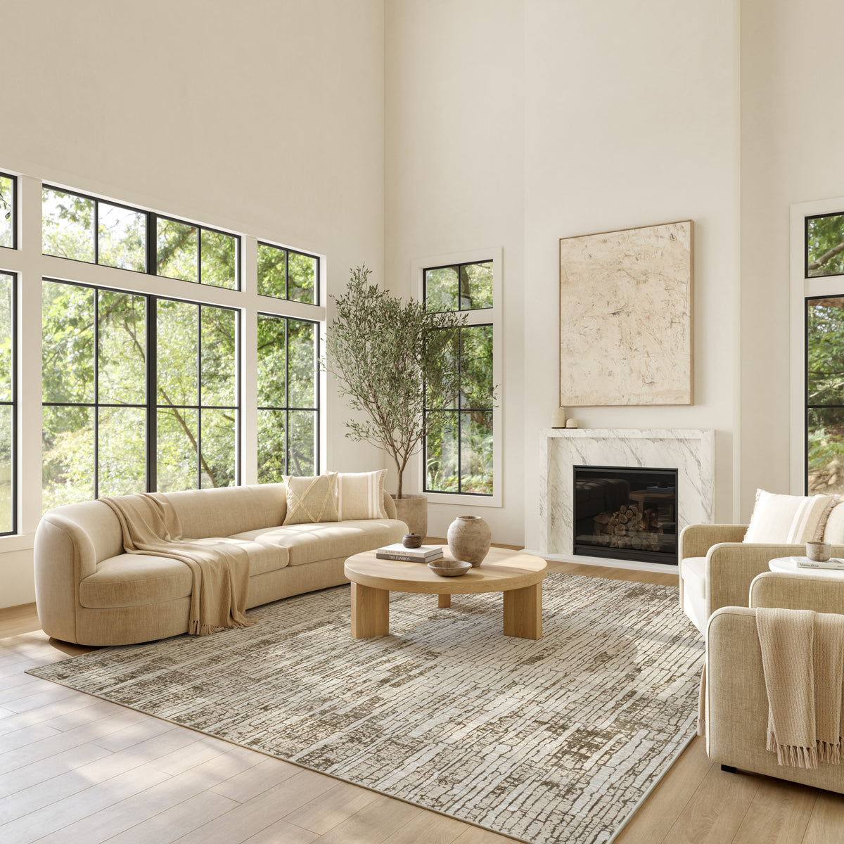 Soft Structure SOF03 Mocha Rug - room scene