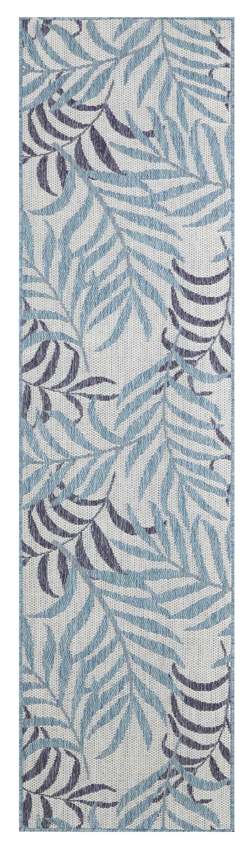 Garden Oasis GOA01 Blue Rug - Runner