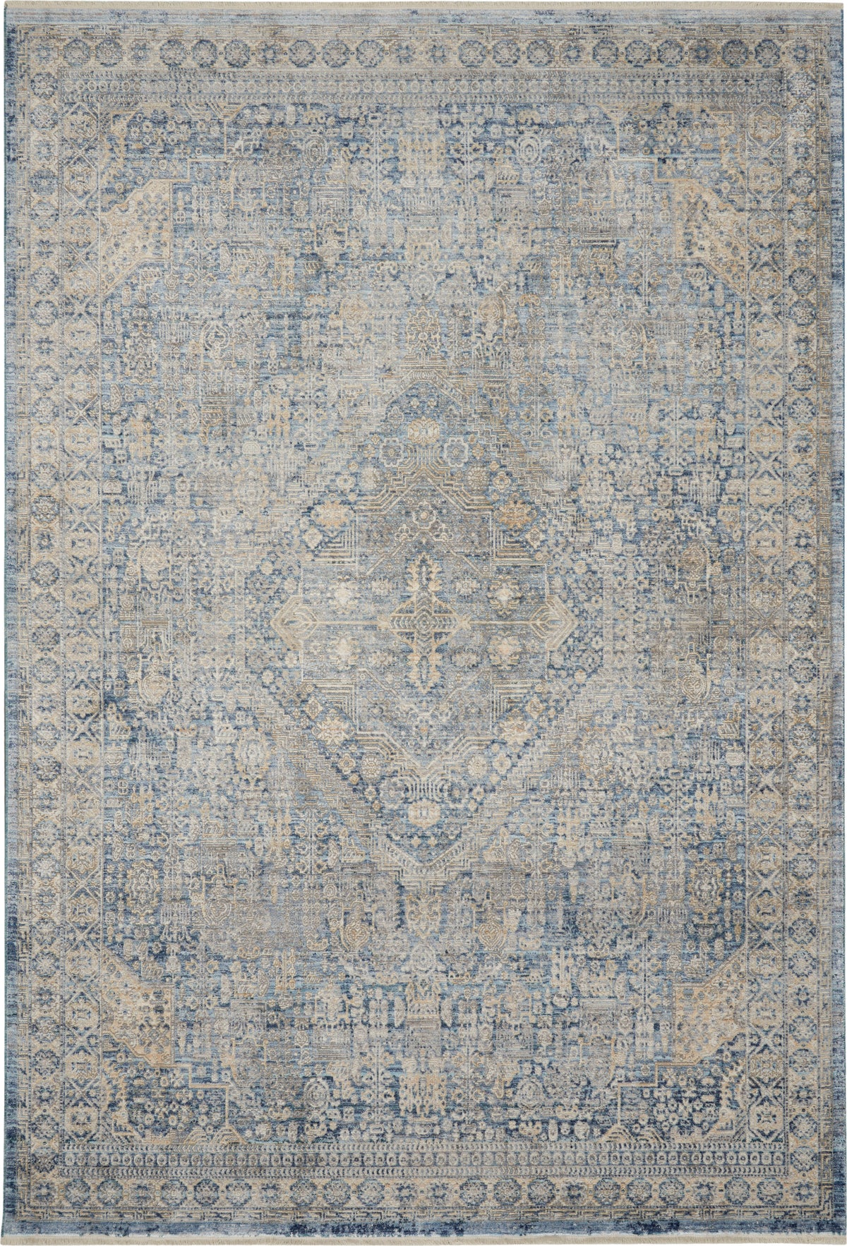 Lustrous Weave LUW02 Blue Ivory Rug - Rectangle
