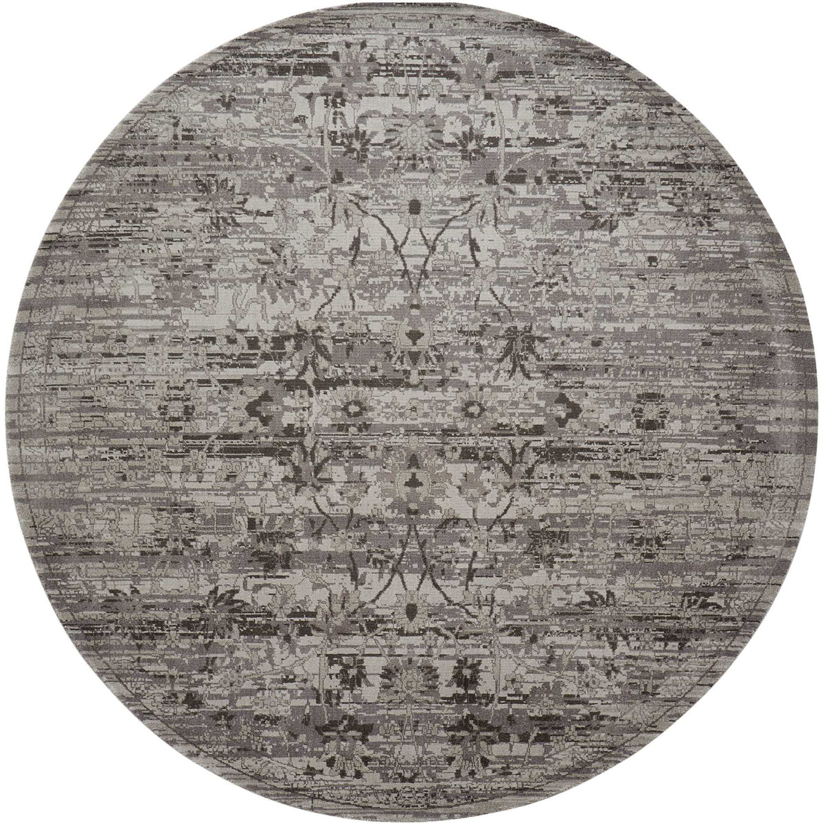 Twilight TWI01 Silver Rug - Round
