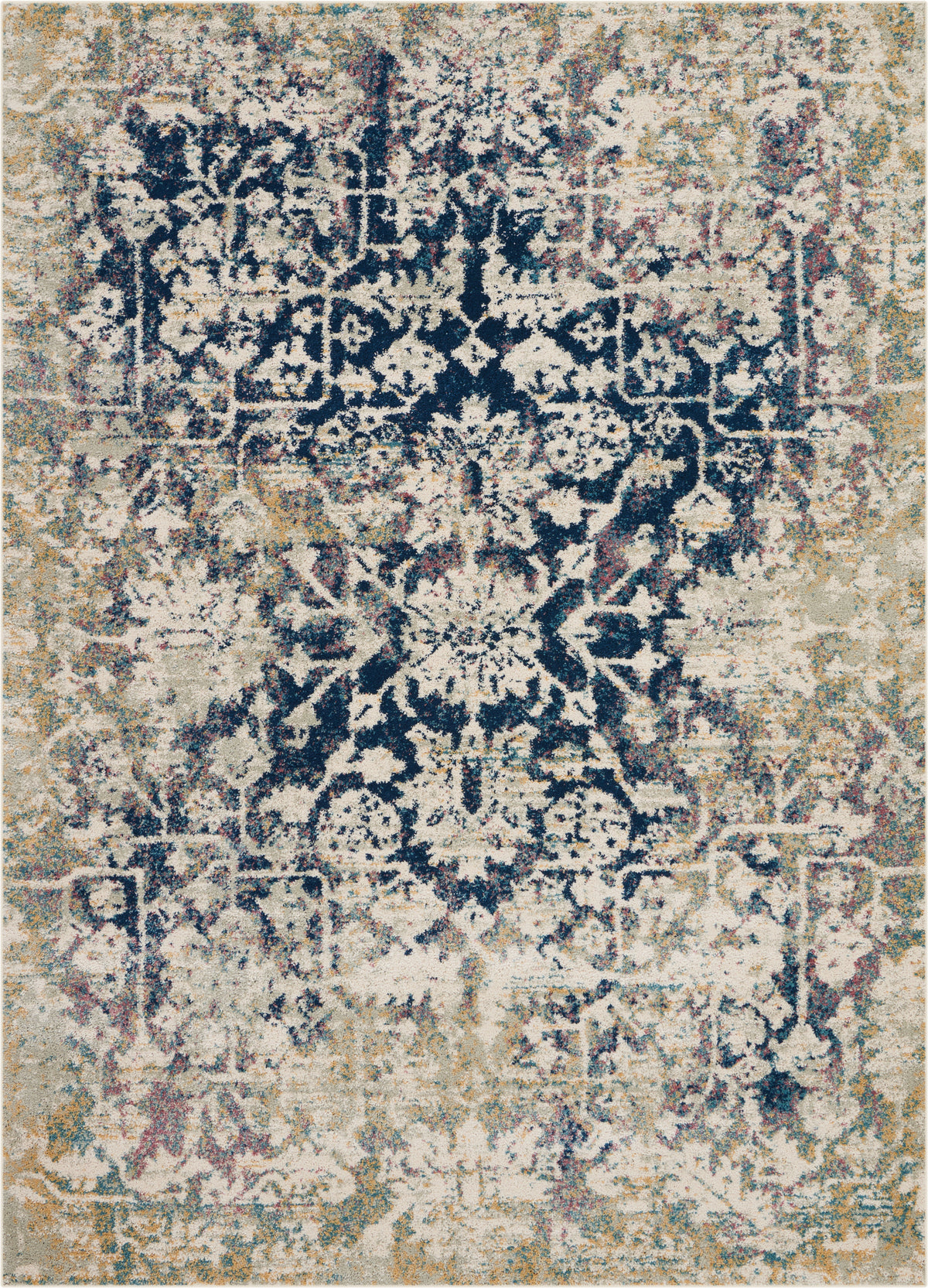 Fusion FSS12 Cream Blue Rug - Rectangle