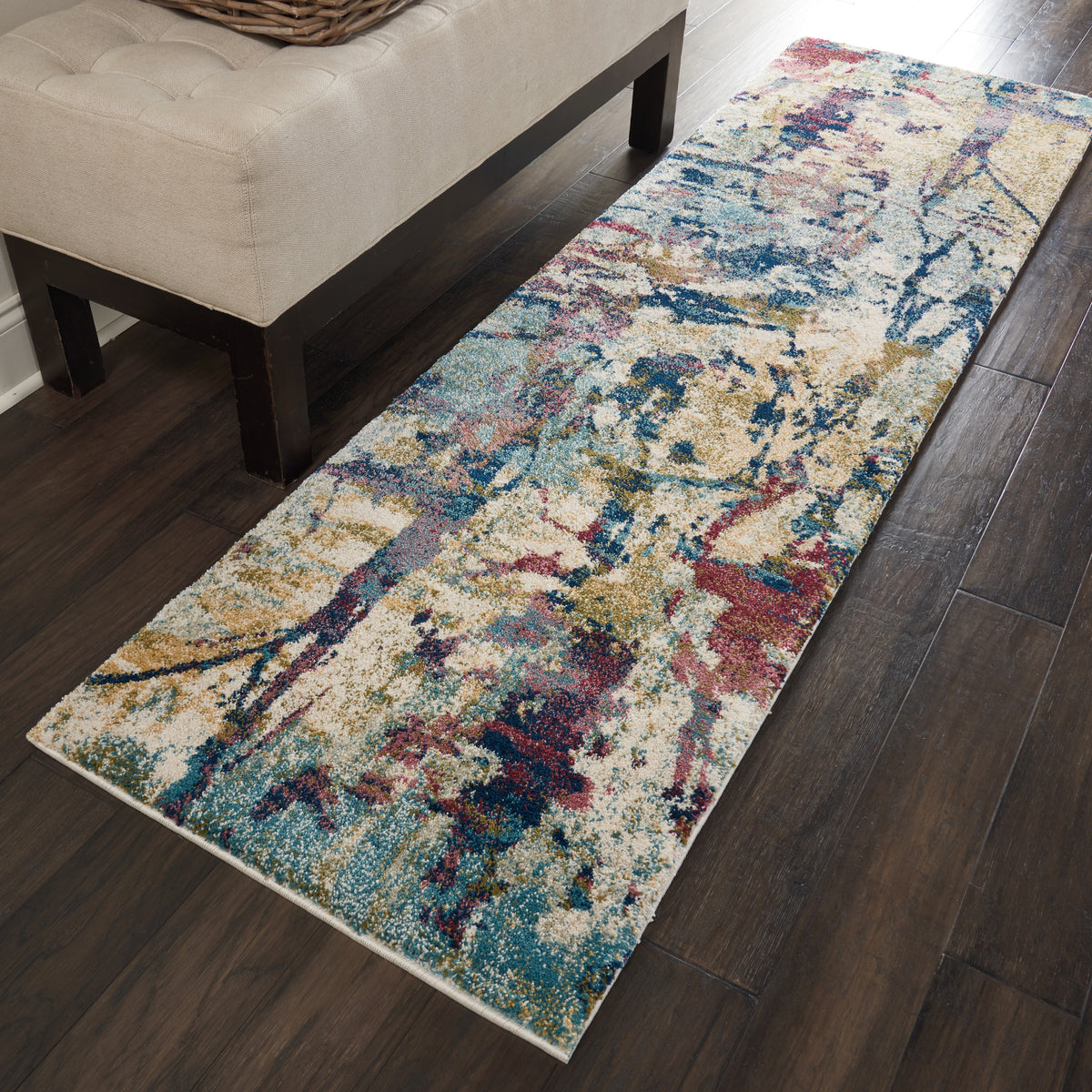 Fusion FSS10 Cream Multicolor Rug - room scene