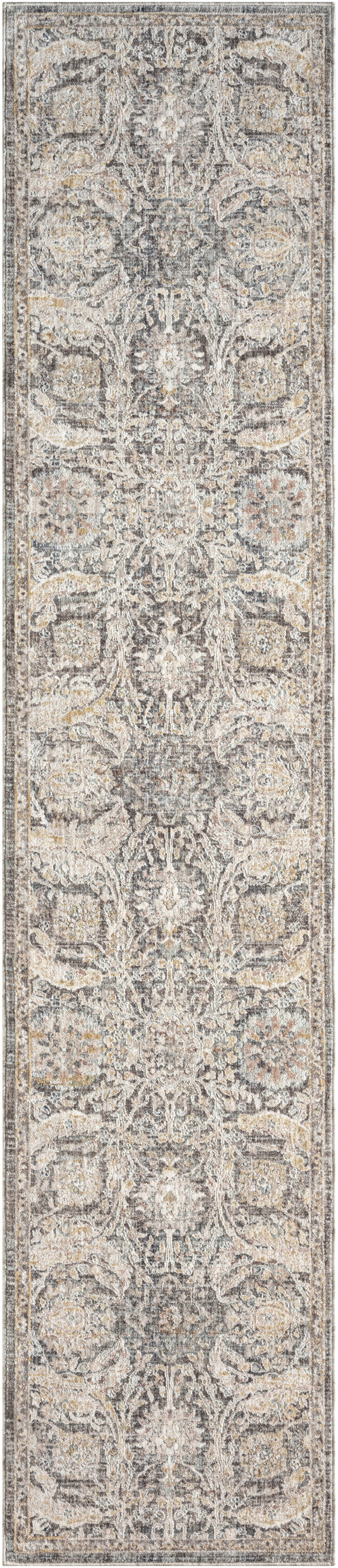 Antique Fusion ANF03 Charcoal Multicolor Rug - Runner