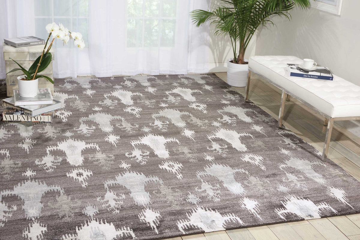Silk Shadows SHA09 Grey Rug - room scene