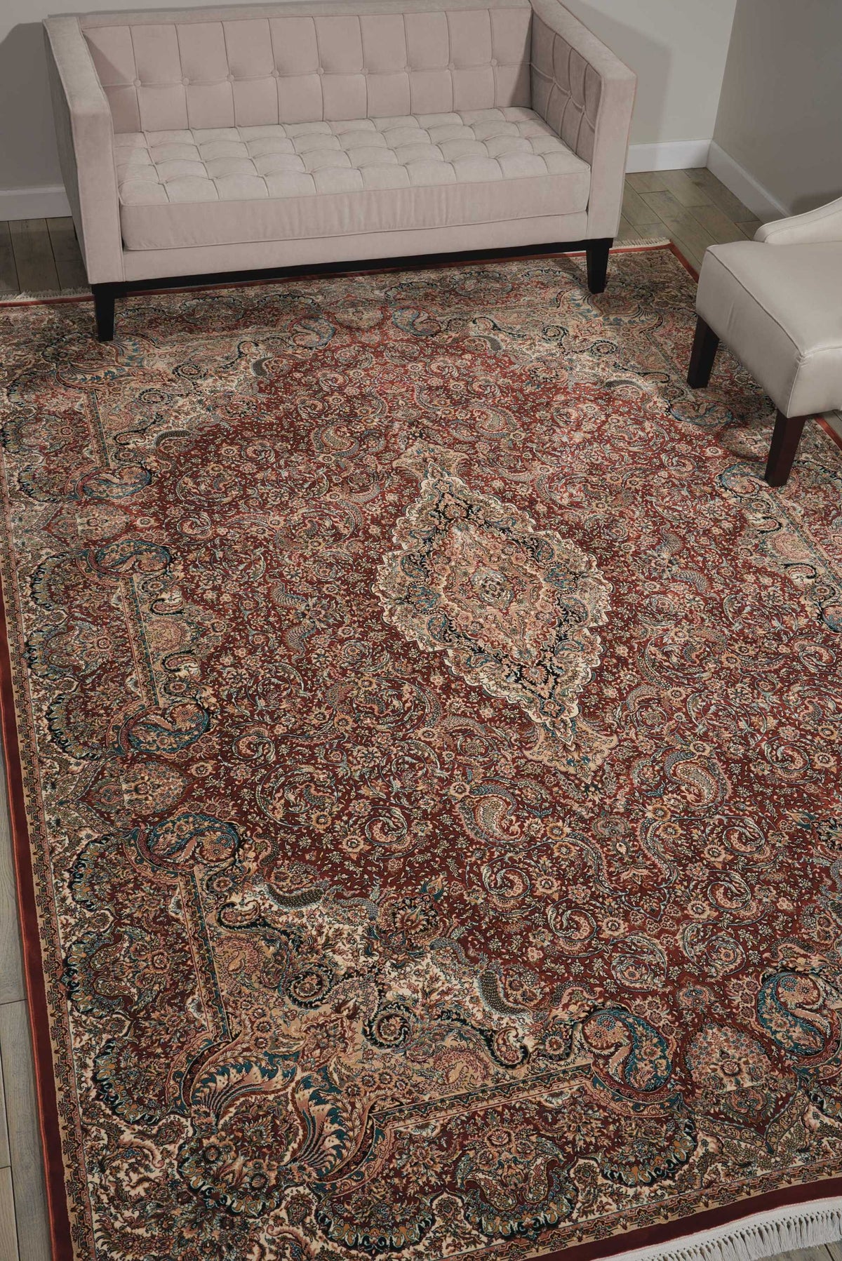 Persian Palace PPL02 Terracotta Rug - room scene