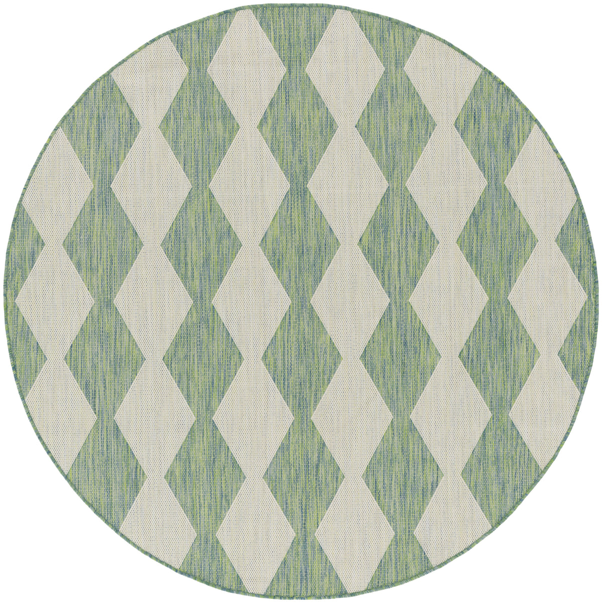 Positano POS04 Blue Green Rug - Round