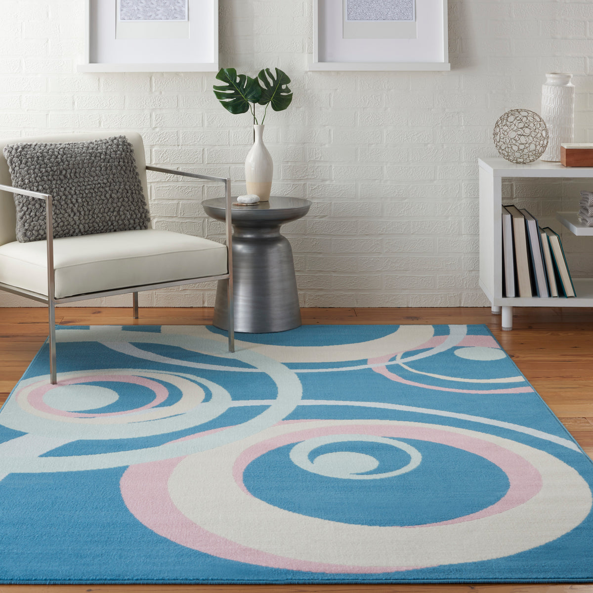 Grafix GRF21 Blue Multicolor Rug - room scene
