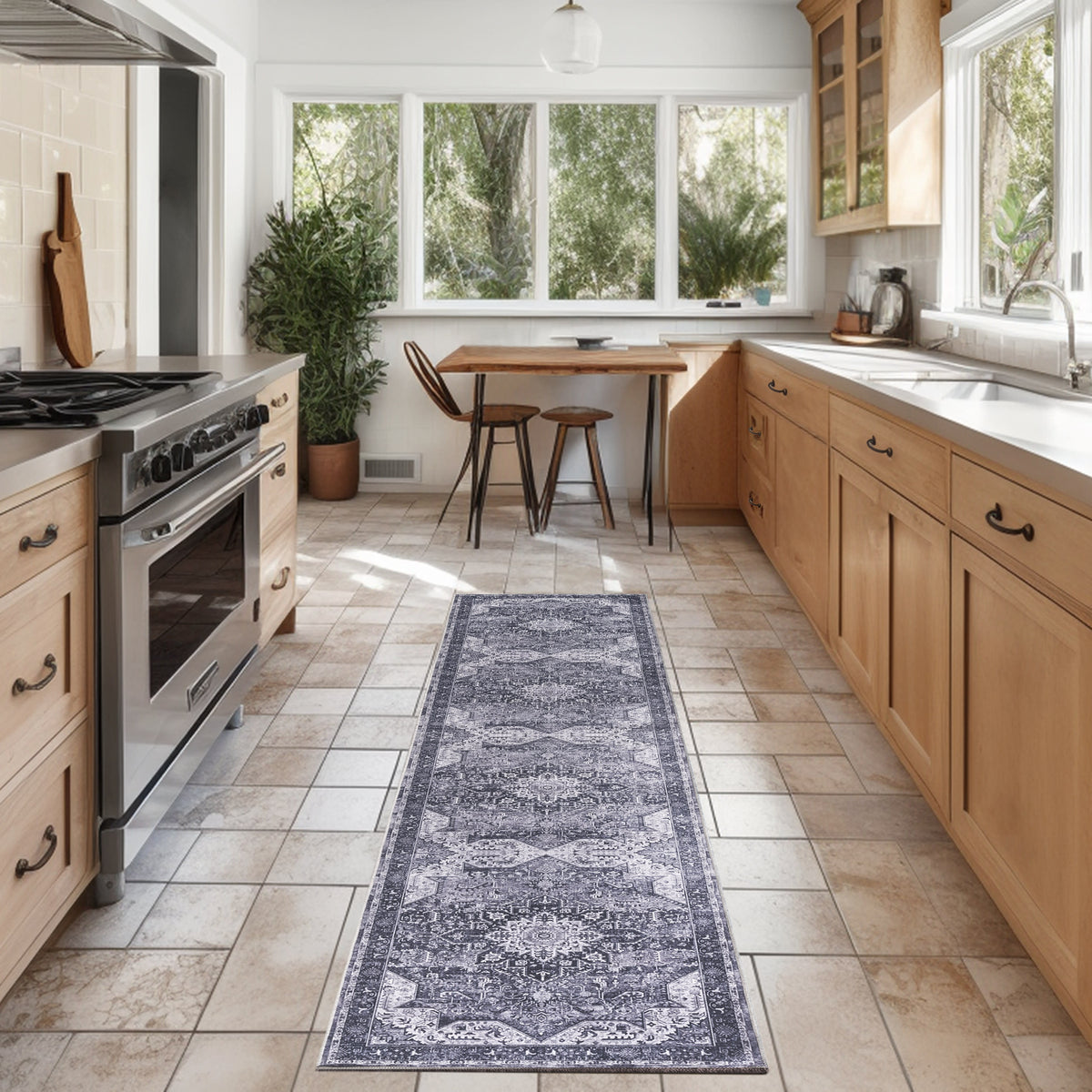 Nourison Washables NWB15 Charcoal Grey Rug - room scene