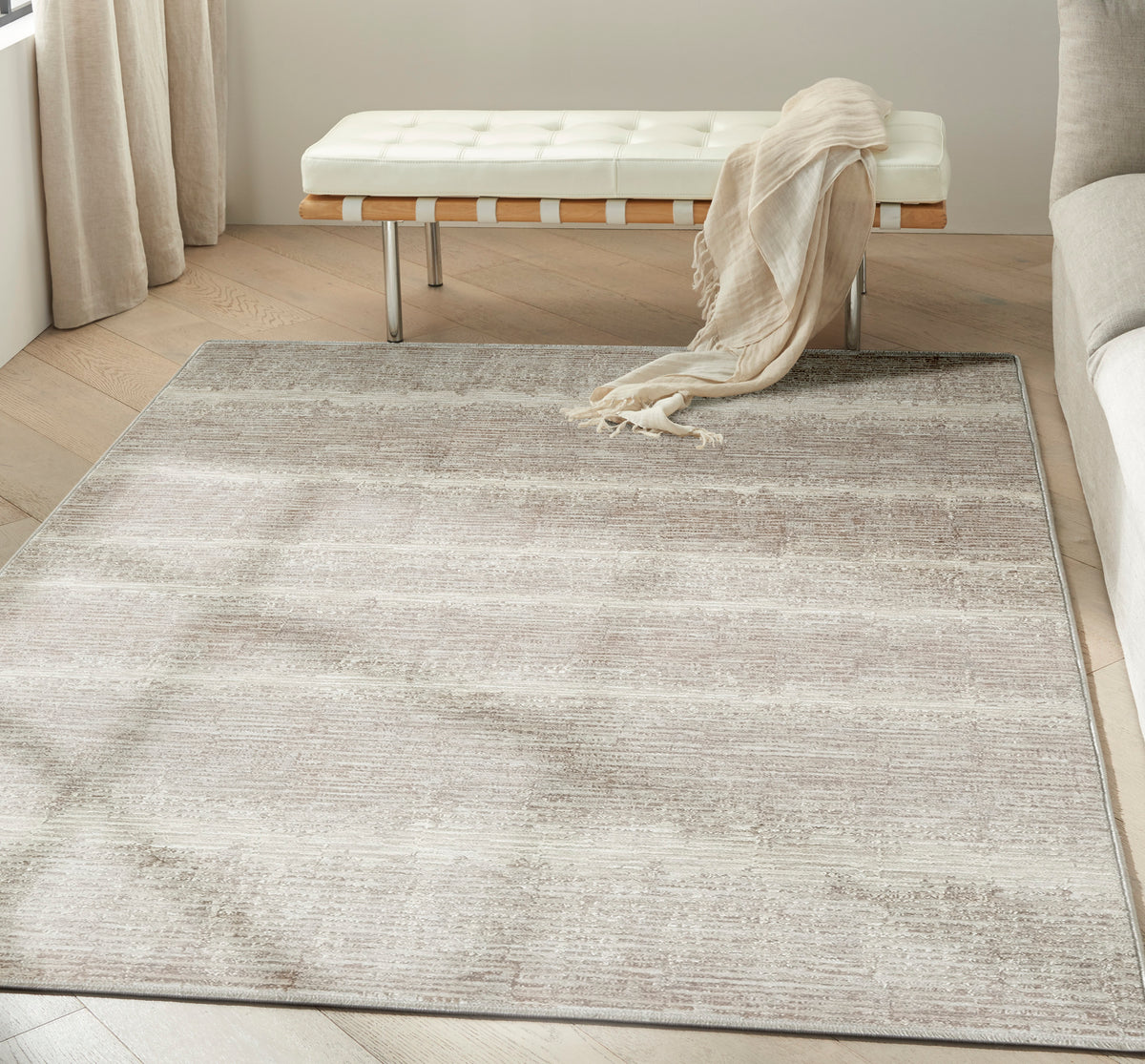 CK079 Notes NOT06 Ivory Grey Rug - room scene