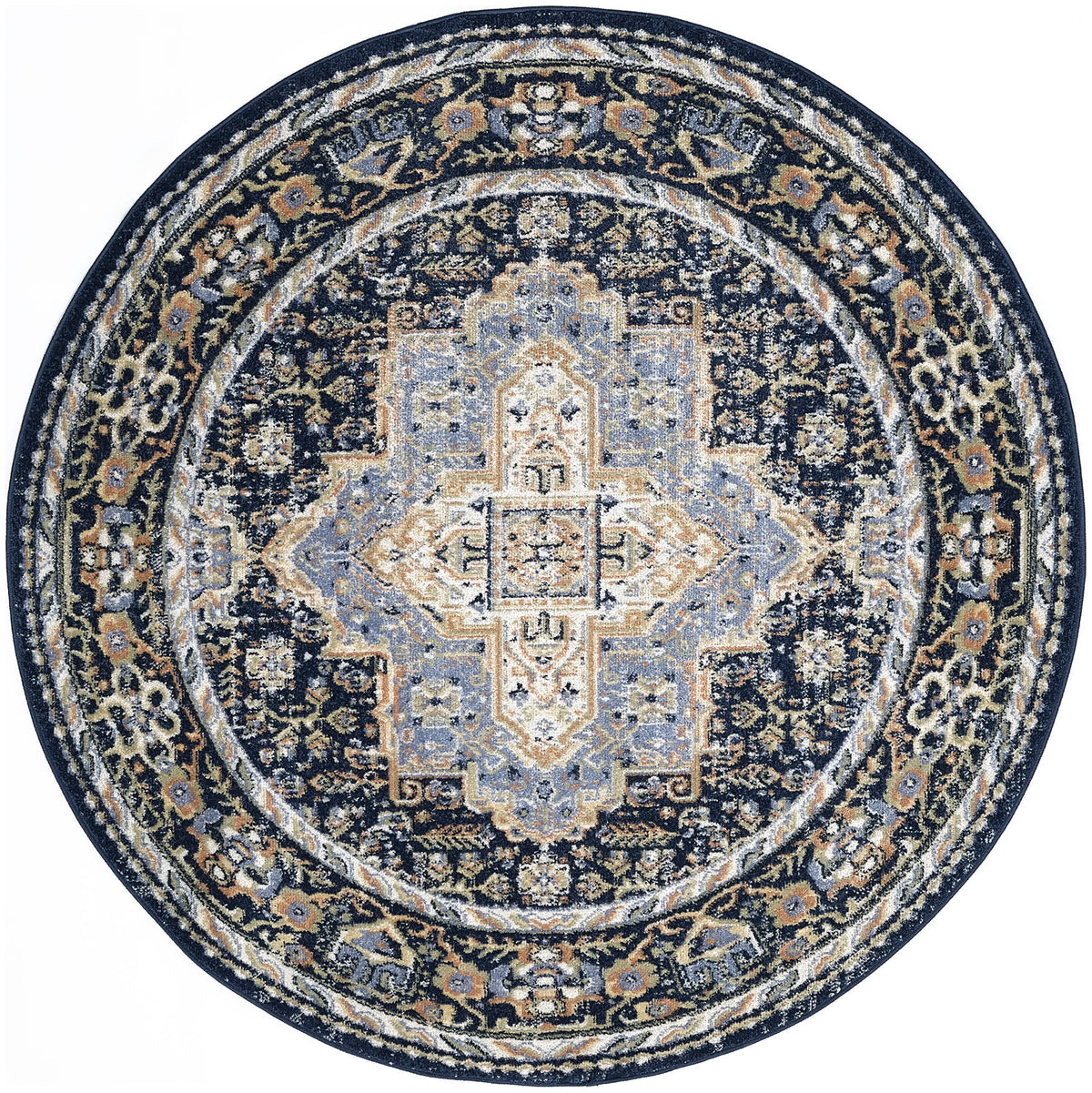 Nourison Essentials Persian NRE07 Navy Rug - Round