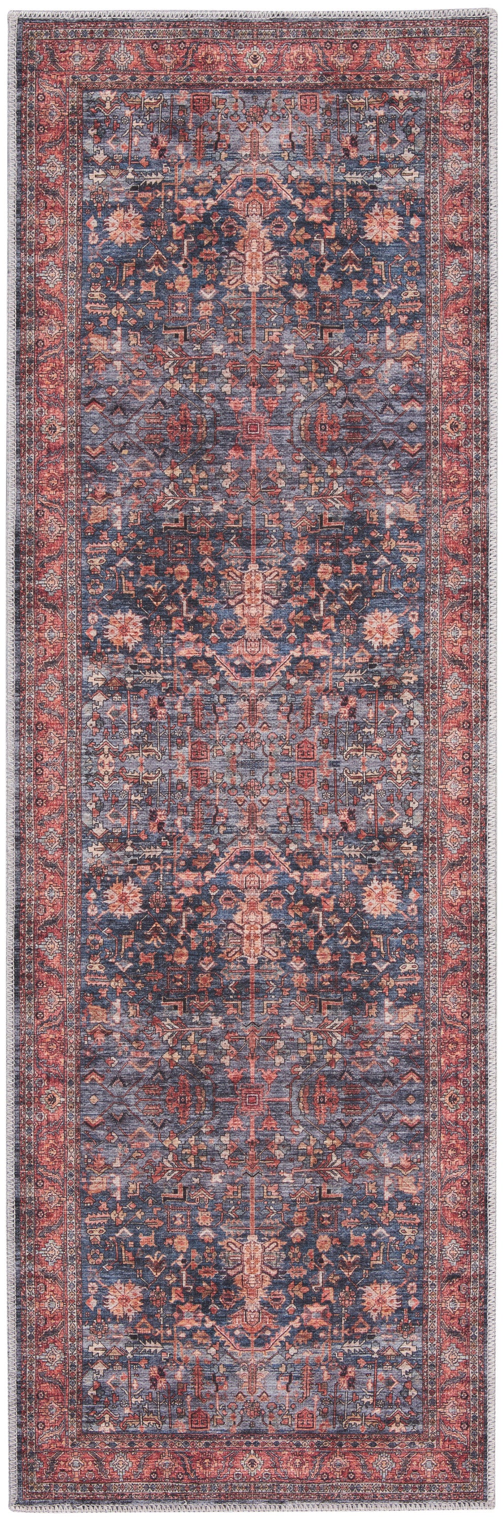 Grand Washables GRW02 Navy Brick Rug - Runner