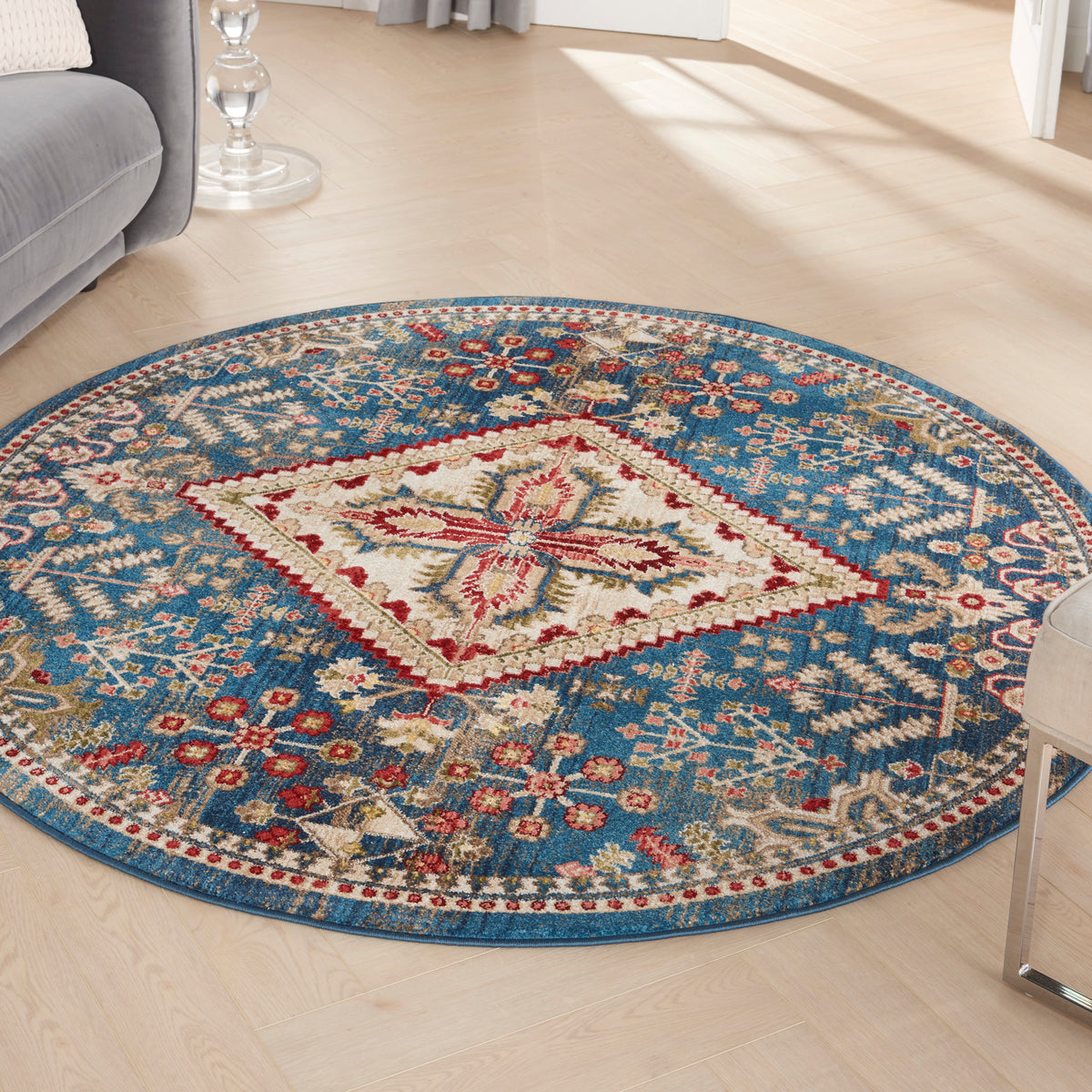 Karisma KAR02 Blue Ivory Rug - room scene
