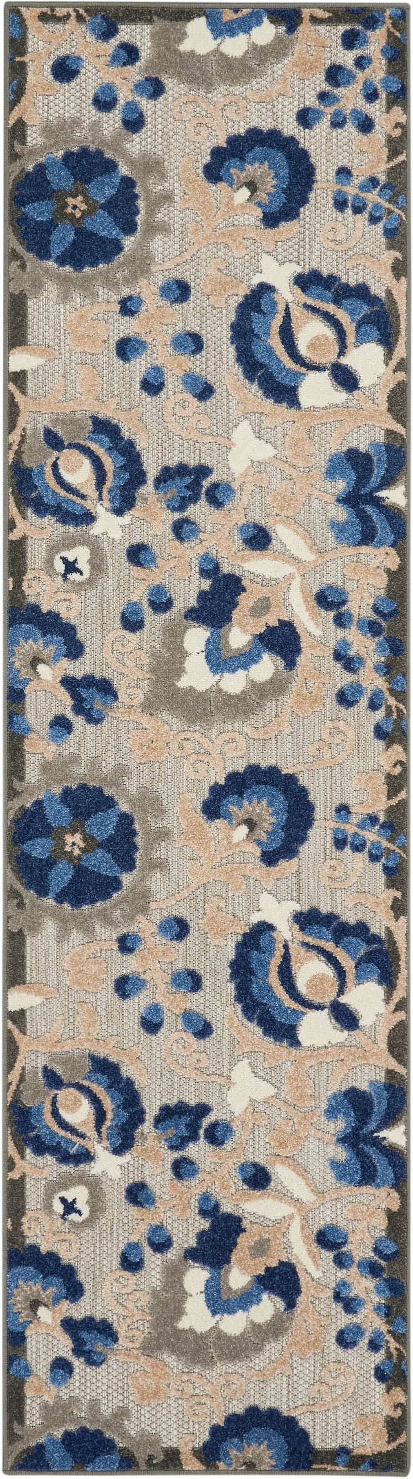 Aloha ALH17 Natural Blue Rug - Runner