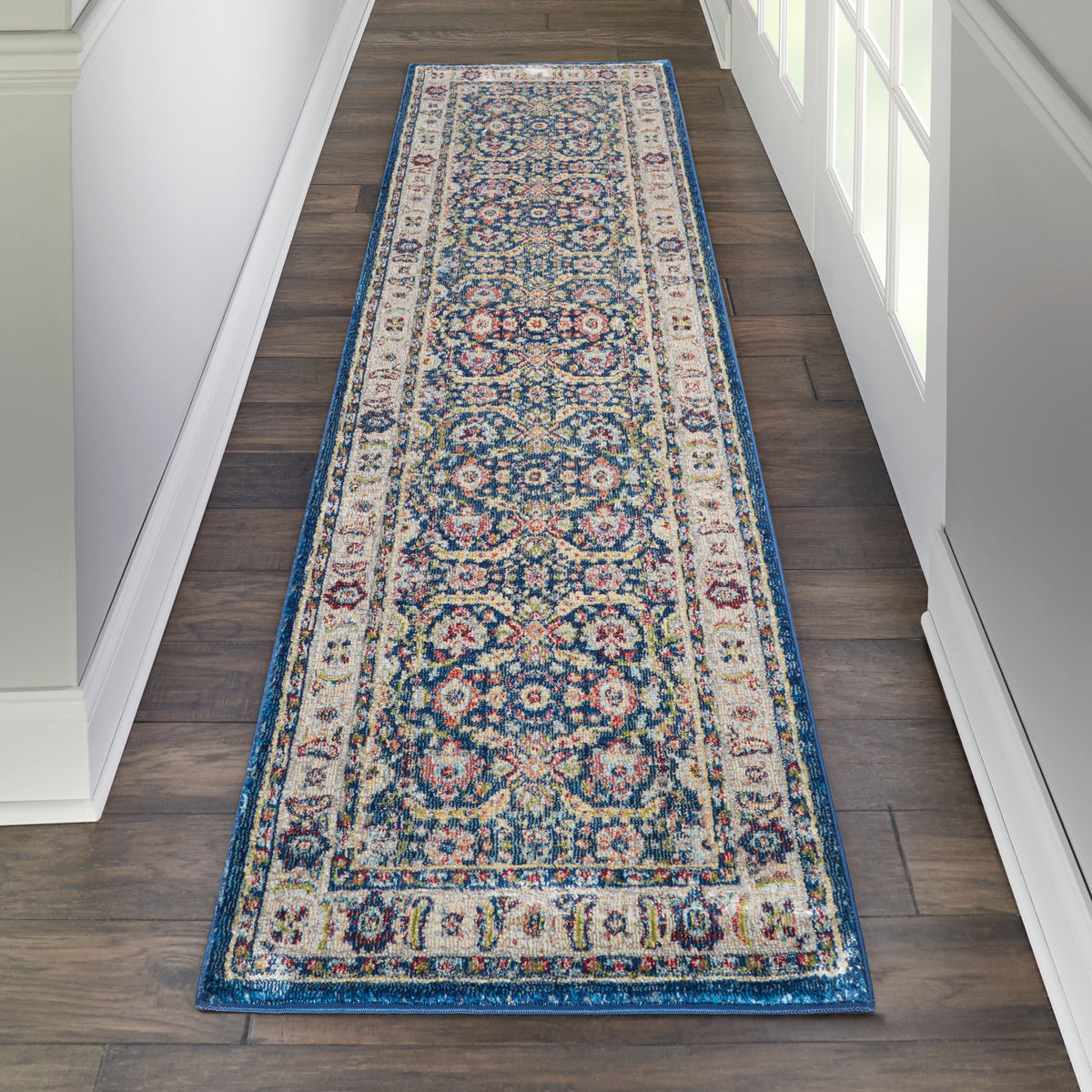 Ankara Global ANR13 Navy Multicolor Rug - room scene