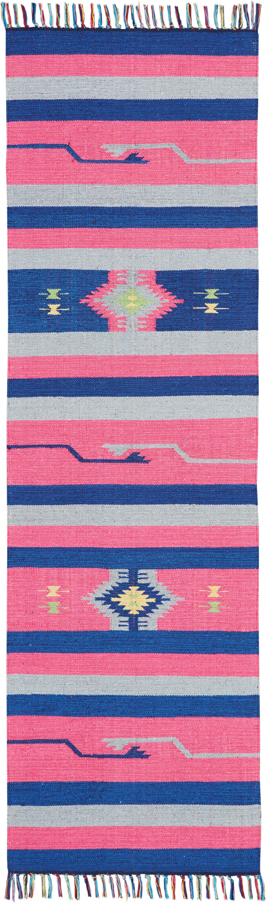 Baja BAJ01 Pink Blue Rug - Runner