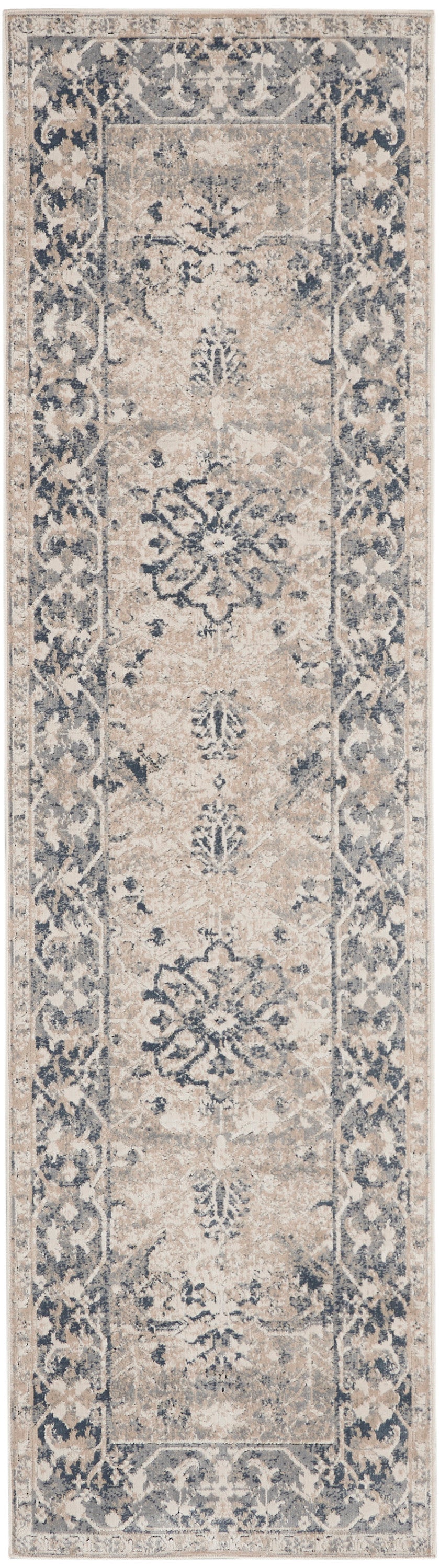 Malta MAI05 Ivory Blue Rug - Runner