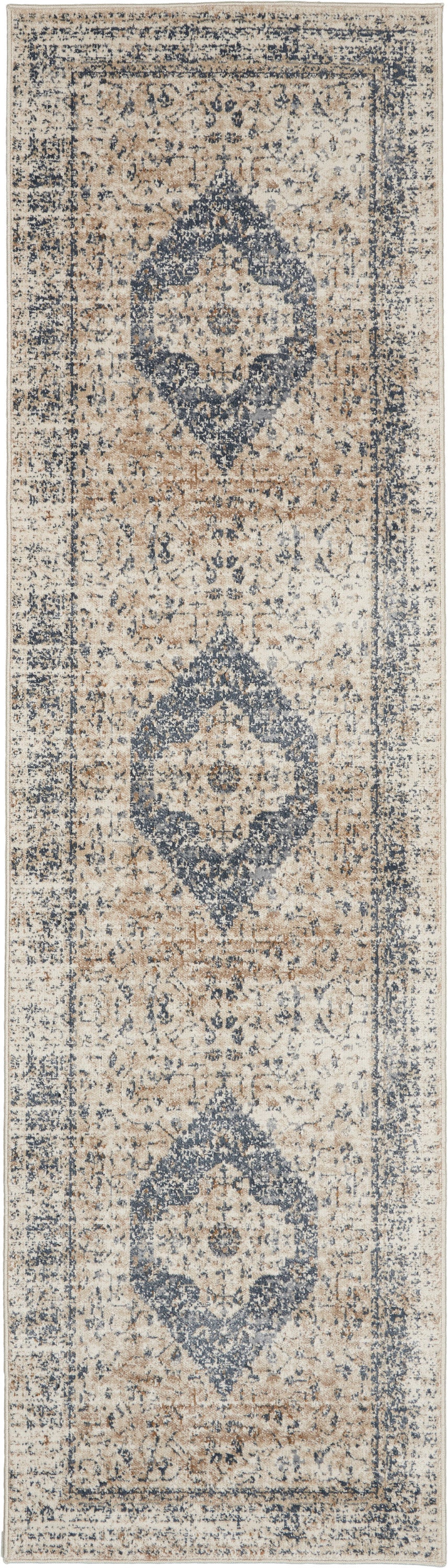 Malta MAI11 Ivory Blue Rug - Runner
