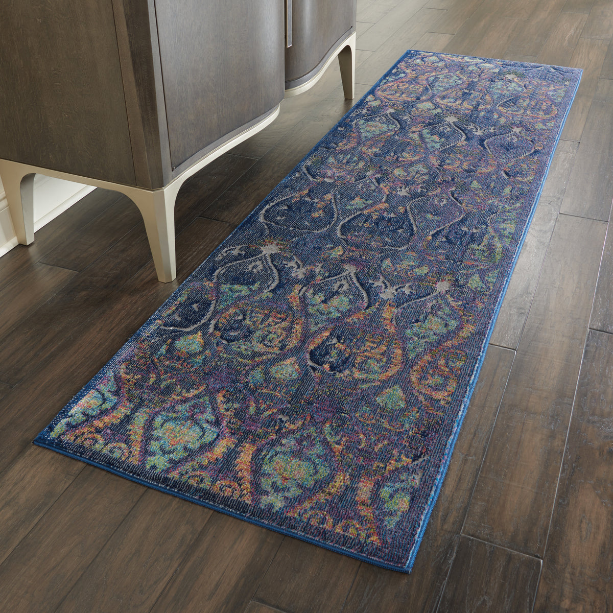 Ankara Global ANR08 Navy Multicolor Rug - room scene