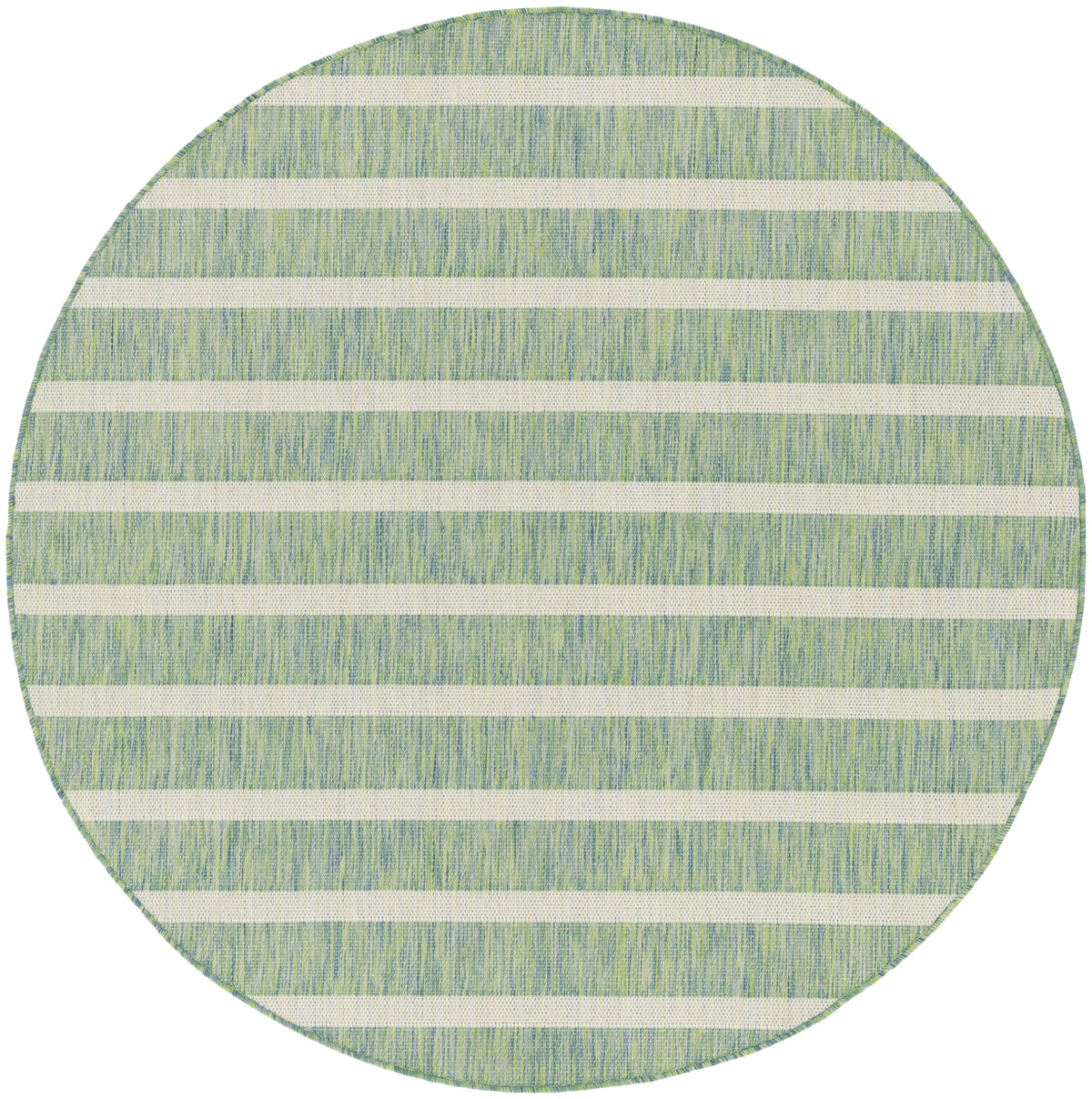 Positano POS03 Blue Green Ivory Rug - Round