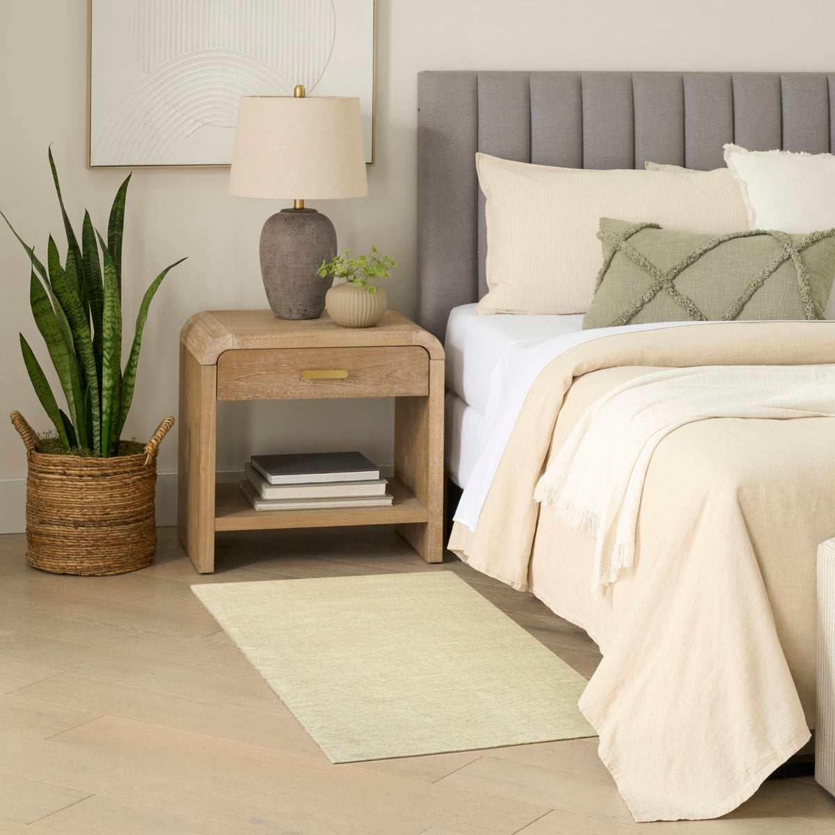 Strata SSS01 Beige Rug - room scene