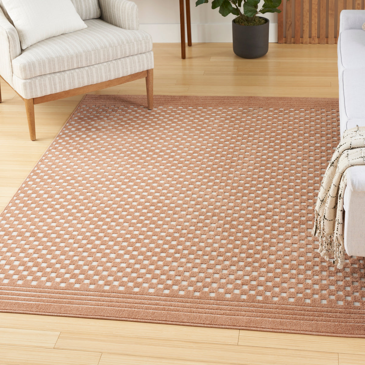 Care Free CAF02 Copper Rug - room scene