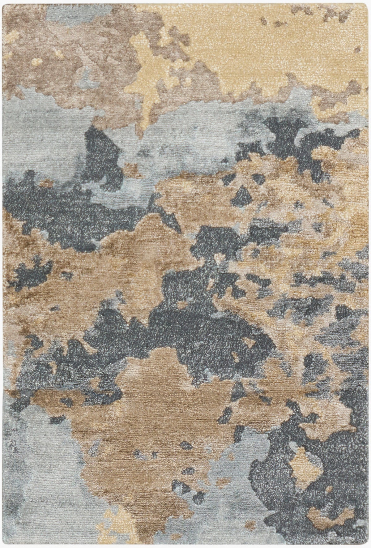 Silk Shadows SHA23 Beige Blue Rug - Rectangle