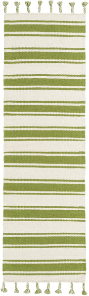 Rio Vista DST01 Ivory Green Rug - Runner