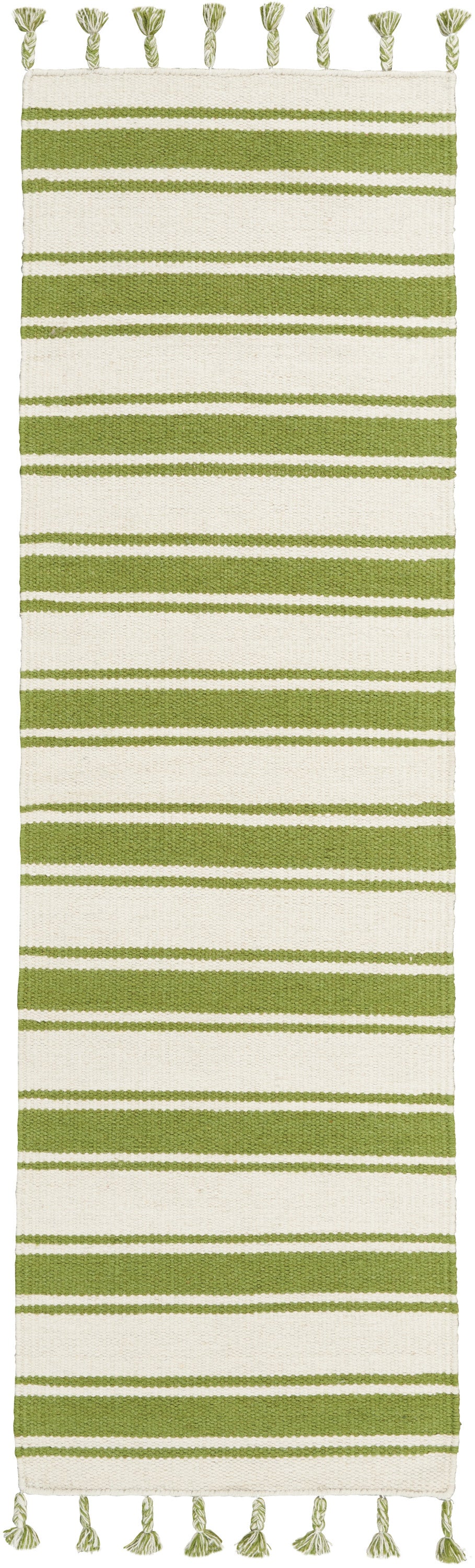 Rio Vista DST01 Ivory Green Rug - Runner