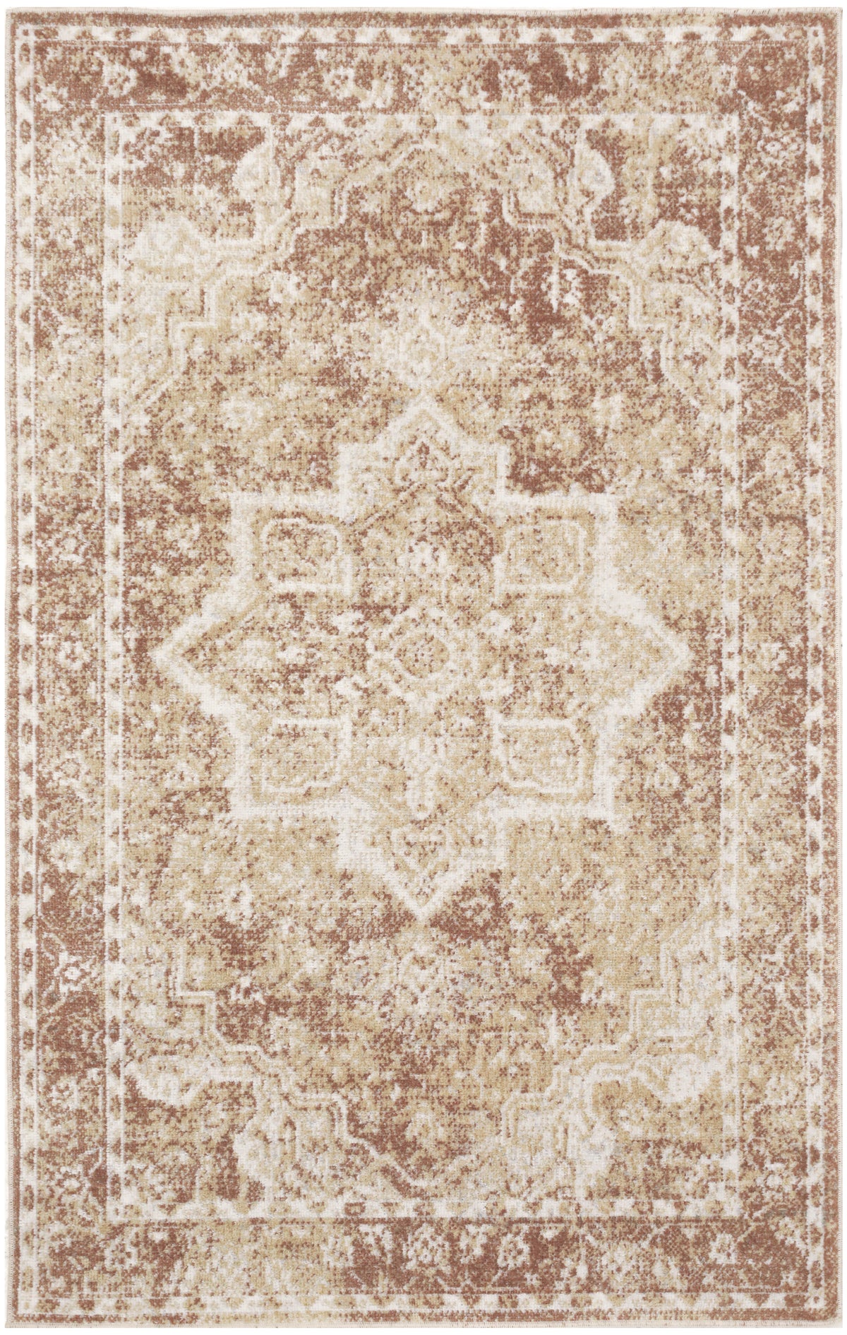 Astra Machine Washable ASW12 Rust Rug - Rectangle
