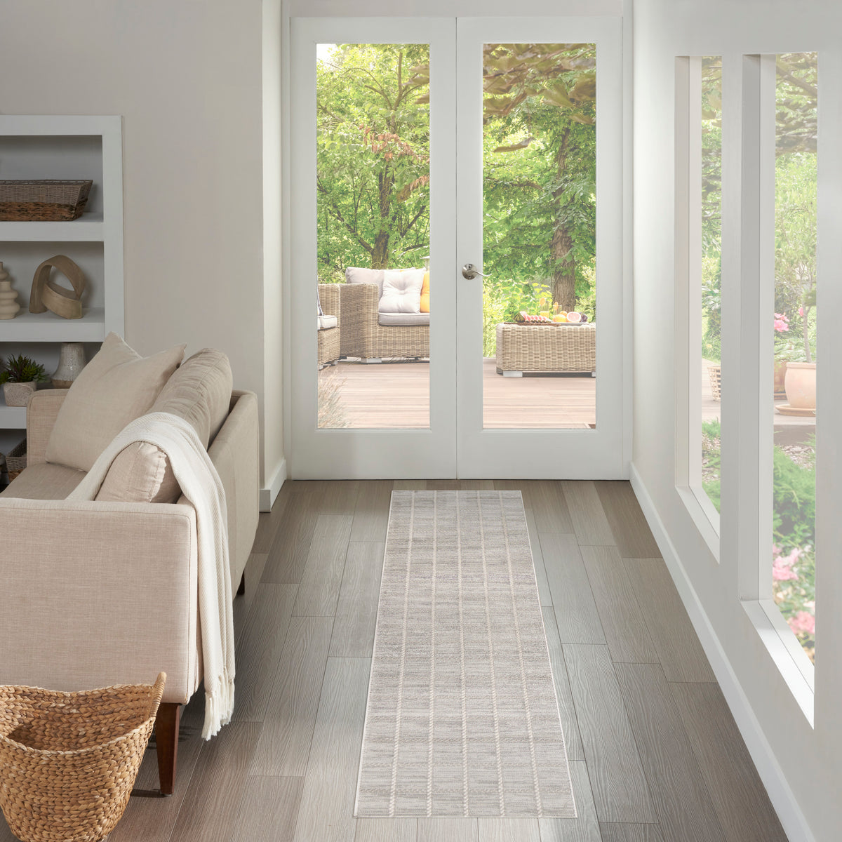Serenity Home SRH05 Light Grey Rug - room scene