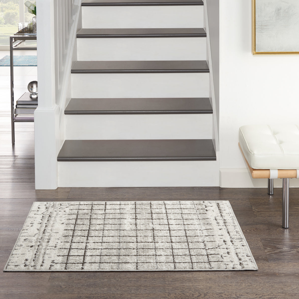 Quarry QUA13 Ivory Grey Rug - room scene