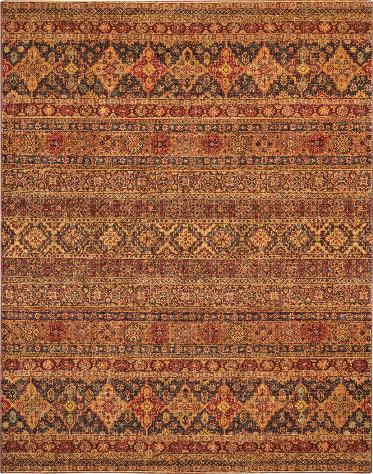 Jewel JEL03 Blue Red Rug - Rectangle