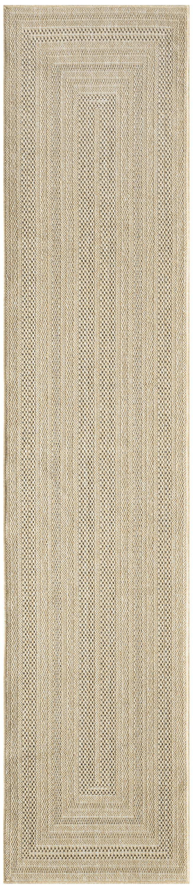 Tulum TLM04 Taupe Grey Rug - Runner