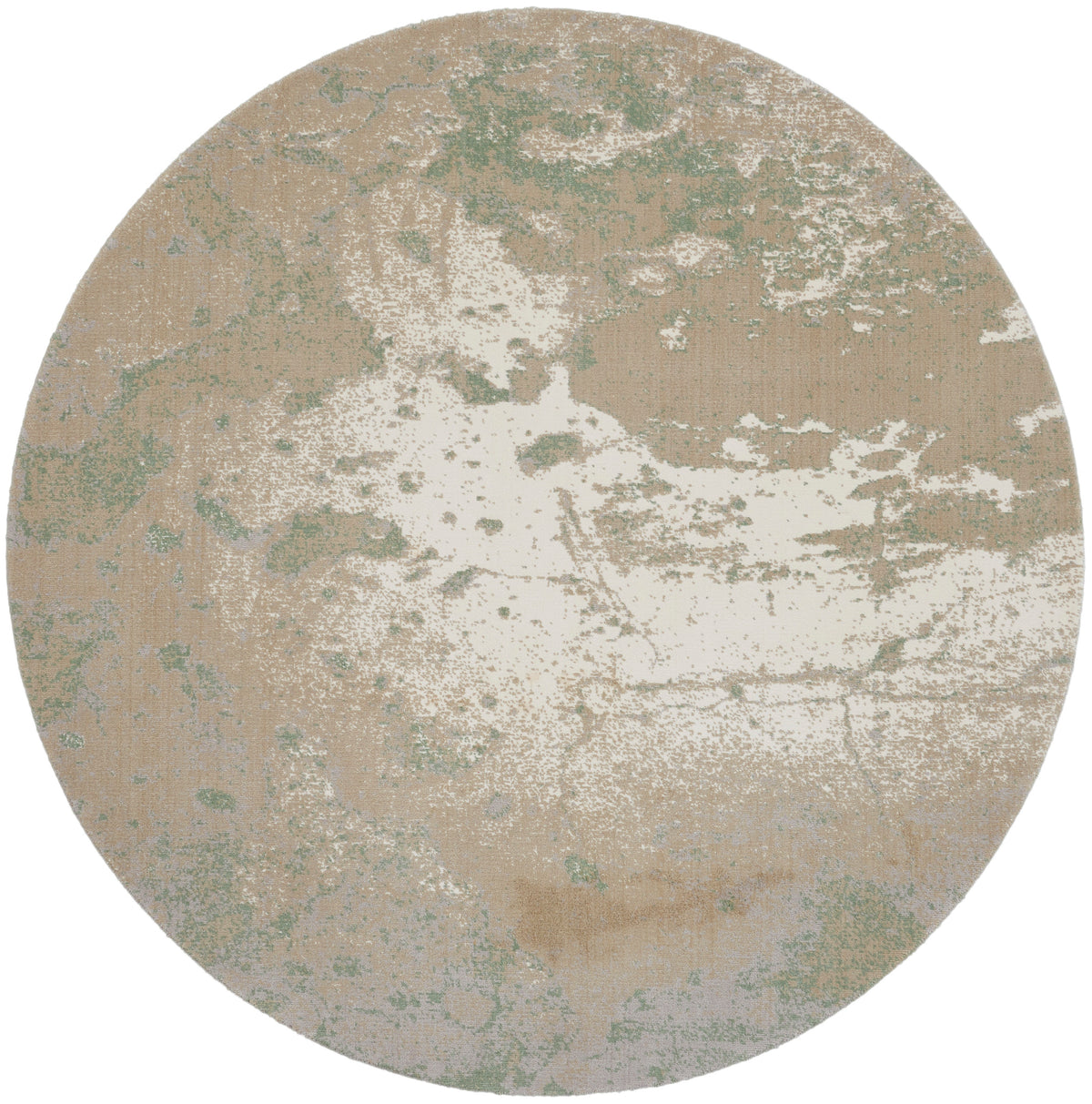 Twilight TWI06 Ivory Green Rug - Round