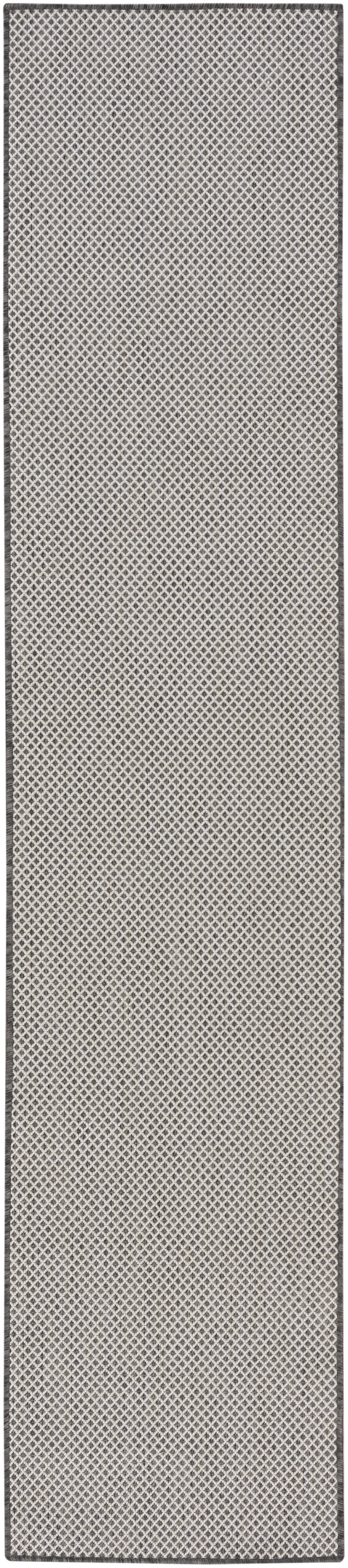 Courtyard COU01 Ivory Charcoal Rug - Runner